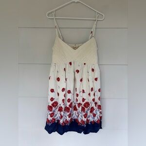 Rewind Junior Girl’s Large Spaghetti Strap Sweetheart Eyelet Bodice Summer Dress